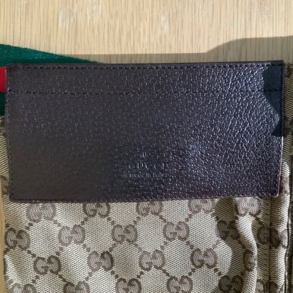 Authentic GUCCI GG Canvas Belt Waist Bag Fanny Pack Red and Green - Picture 4 of 16